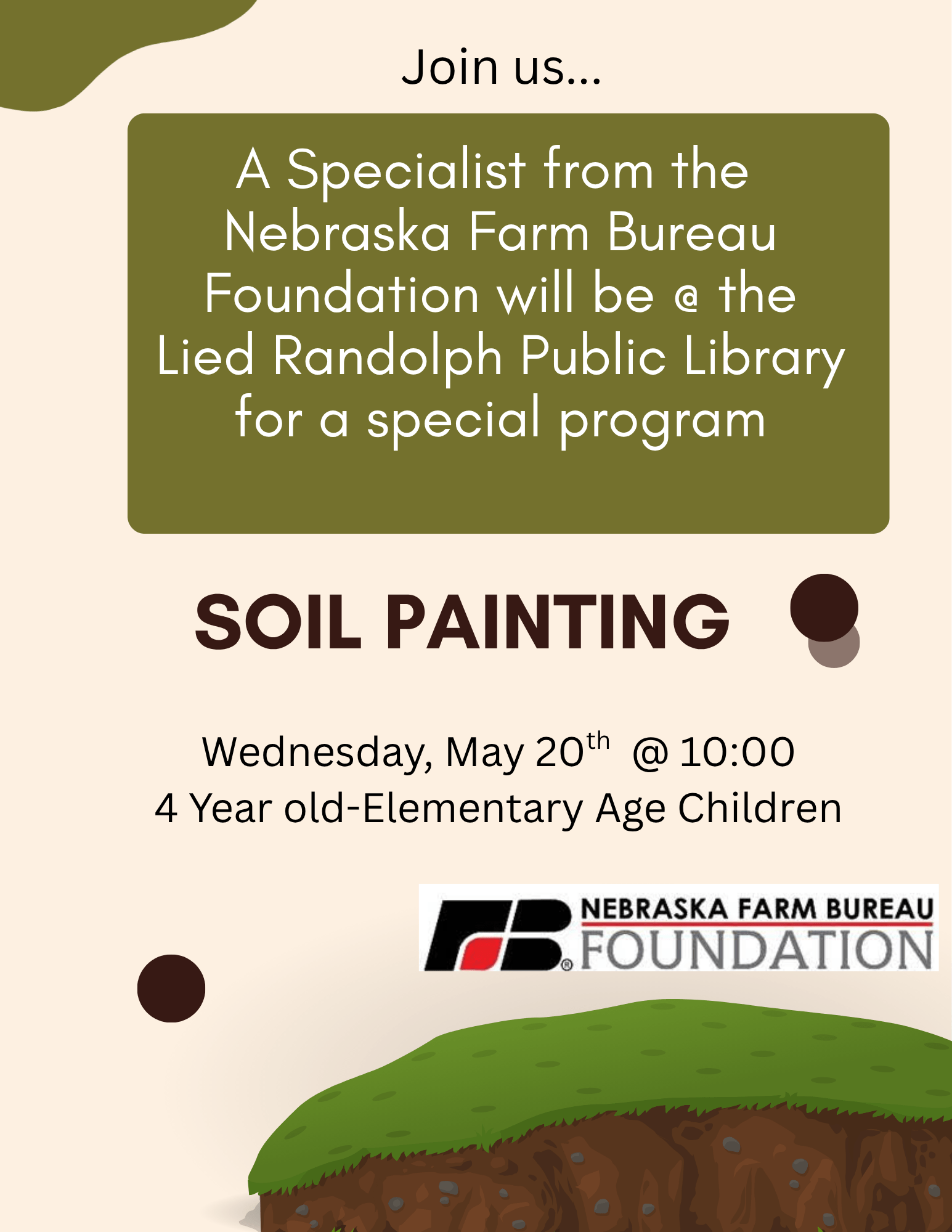 Cream and Green Illustrative World Soil Day Flyer