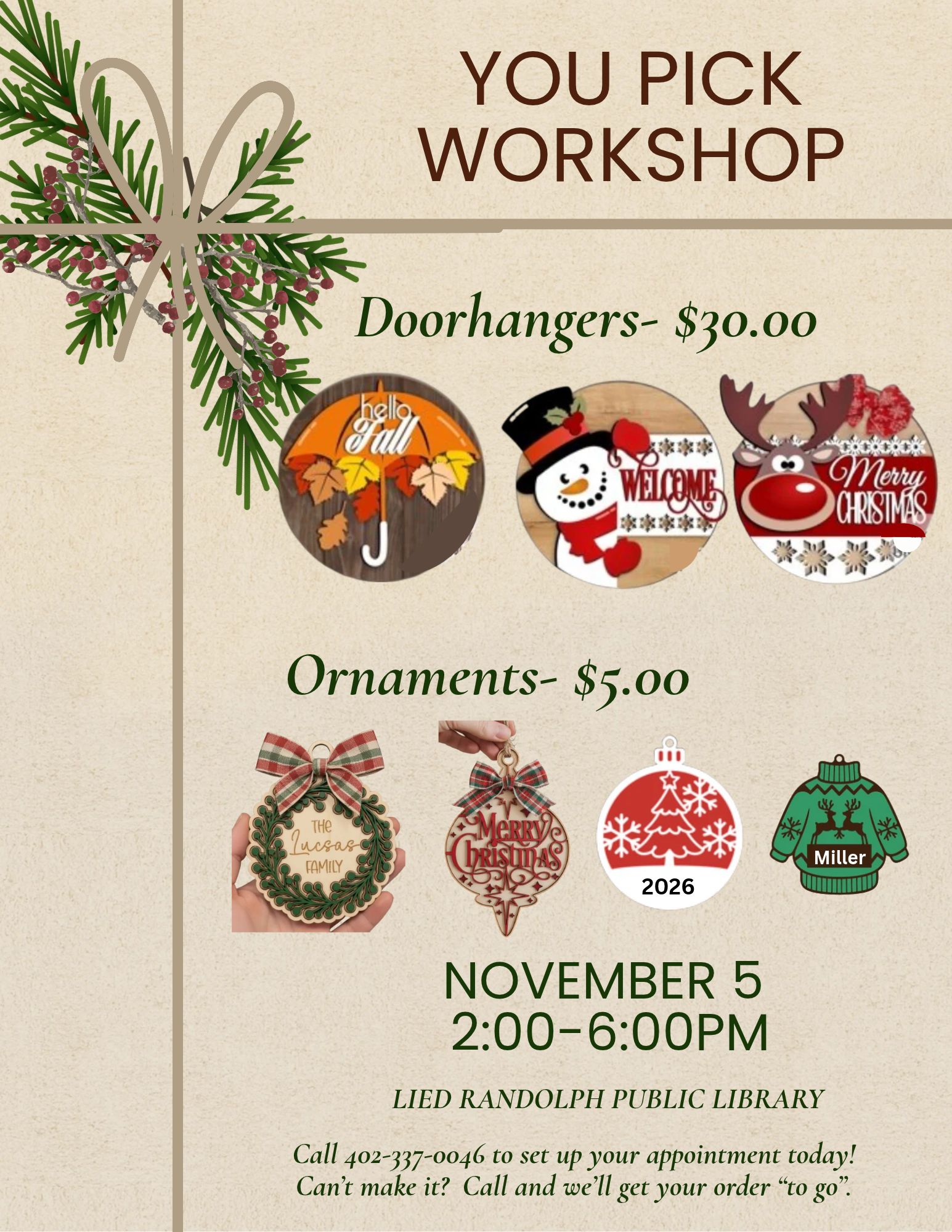 Doorhanger Craft Night Nov. 2026