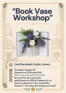 Lied Randolph Library Book Vase Flyer