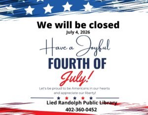 Lied Randolph Public Library 402-360-0452